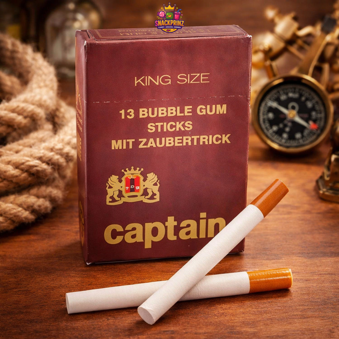 Kaugummi Captain Bubble Gum Sticks mit Raucheffekt