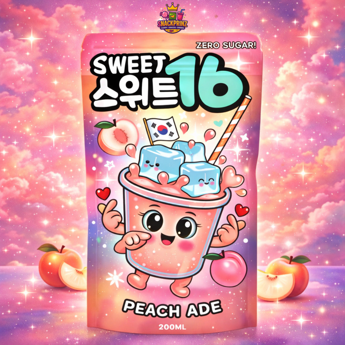 Sweet16 Peach Ade (Zero Sugar) 200ml