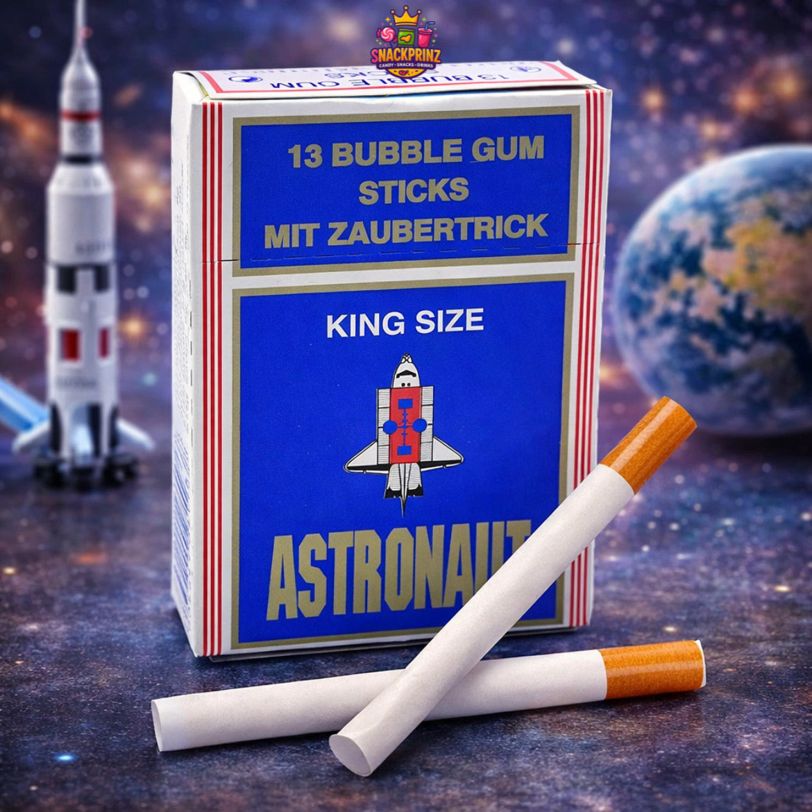 Kaugummi Astronaut Bubble Gum Sticks mit Raucheffekt