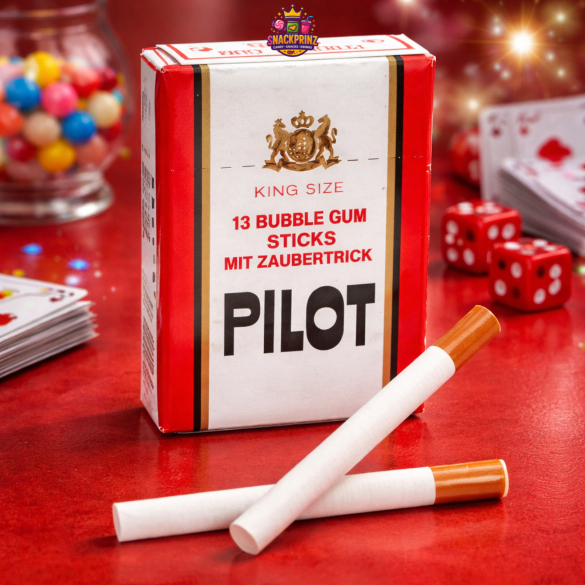 Kaugummi Pilot Bubble Gum Sticks mit Raucheffekt