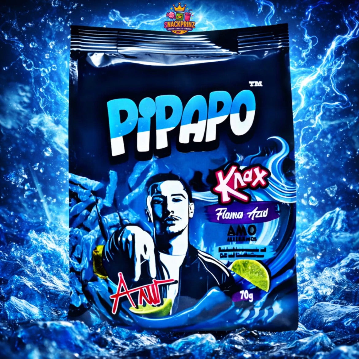 PIPAPO AMO Knax Chips Flama Azul 70g