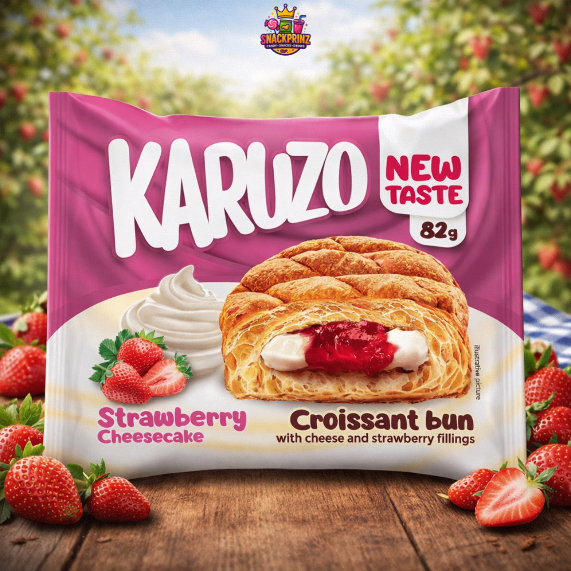 Karuzo Croissant Strawberry Cheesecake 82g