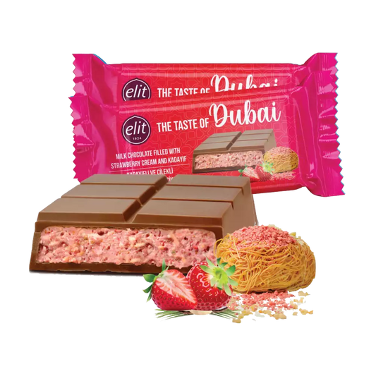 Eilt Dubai Milk Chocolate Strawberry Pistazien & Kadayif 90g