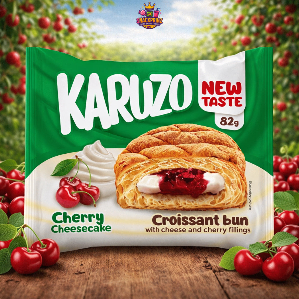 Karuzo Croissant Cherry Cheesecake 82g