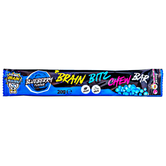 Brain Blasterz Brain Bitz Chew Bar Blueberry 20g