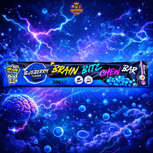 Brain Blasterz Brain Bitz Chew Bar Blueberry 20g